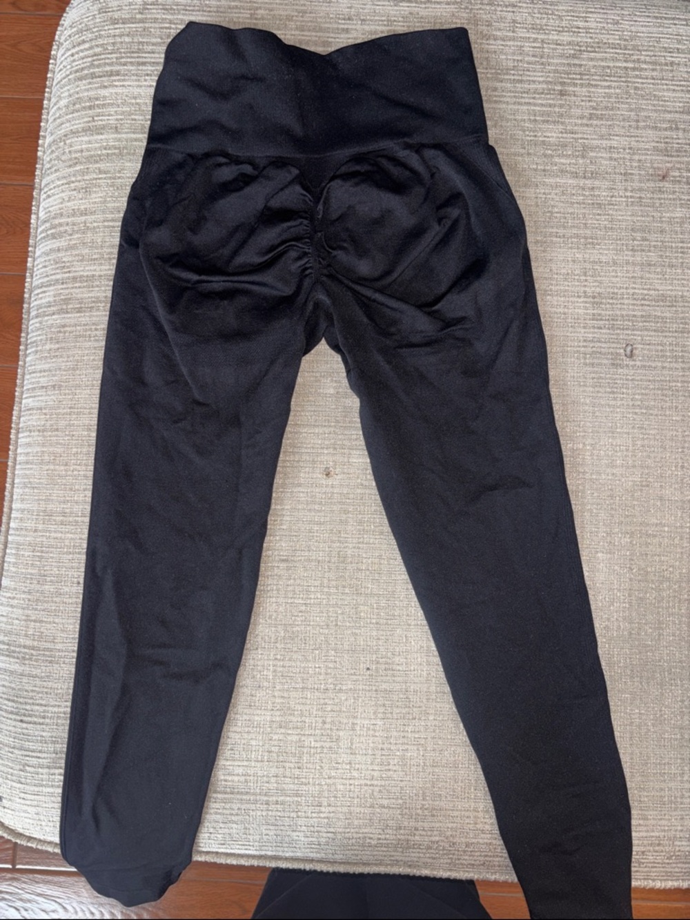 Amazon Black Scrunch-Back High-Waist Leggings